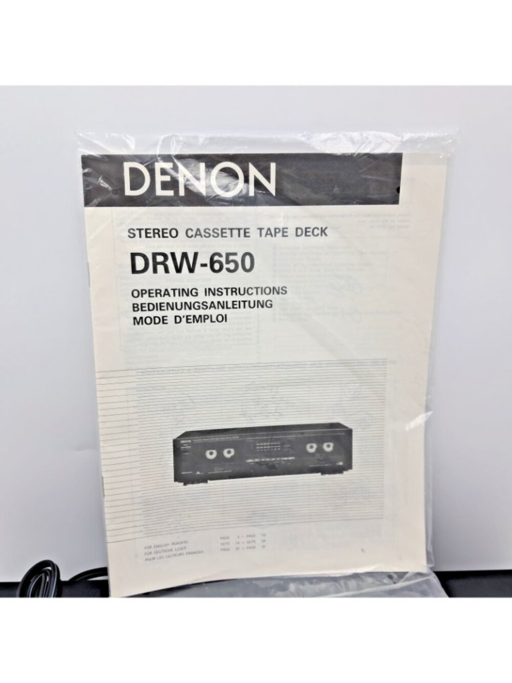 Denon DRW-650 Dual Tape Deck-High Speed Dubbing - Dolby NR - Fully Tested-Video - Picture 12 of 14